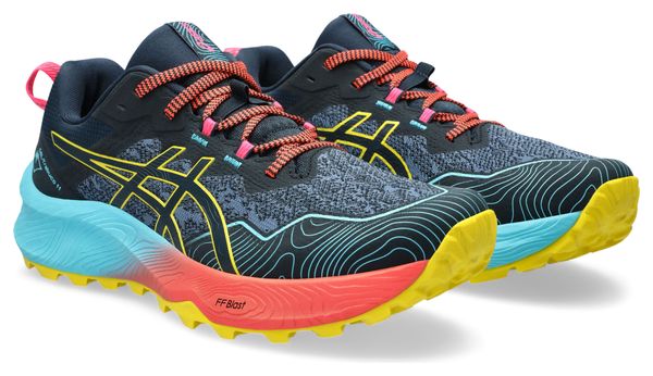 Chaussures Trail Asics GEL-Trabuco 11 Bleu Rouge Jaune Homme