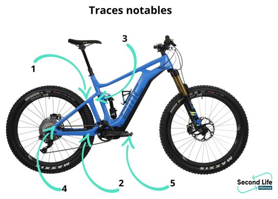 Prodotto ricondizionato - BMC 2018 Trailfox AMP LTD Shimano XTR Di2 11v / Shimano STPS E-8000 Blue Yellow