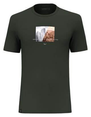 T-Shirt Manches Courtes Salewa Pure Design Dry Vert Foncé