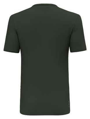 Salewa Pure Design Dry Short Sleeve T-Shirt Donkergroen
