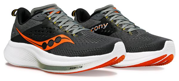 Running Shoes Saucony Ride 17 Gris Orange