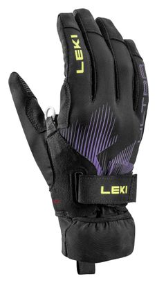 Guanti da trail running Leki Ultratrail Storm TR Nero/Giallo/Viola