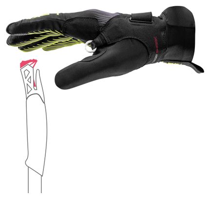 Guanti da trail running Leki Ultratrail Storm TR Nero/Giallo/Viola