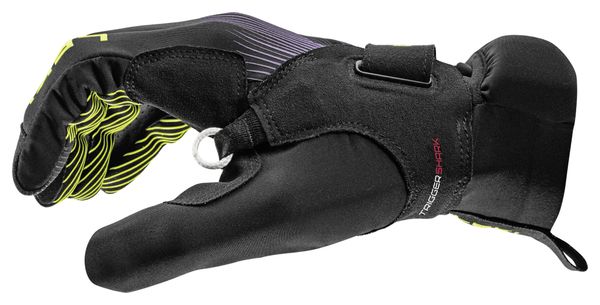 Guanti da trail running Leki Ultratrail Storm TR Nero/Giallo/Viola
