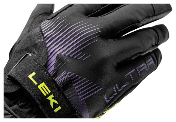Guanti da trail running Leki Ultratrail Storm TR Nero/Giallo/Viola