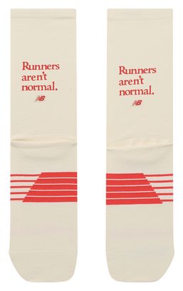 Calcetines New Balance Pro Run Marathon del Mont-Blanc, blancos y rojos