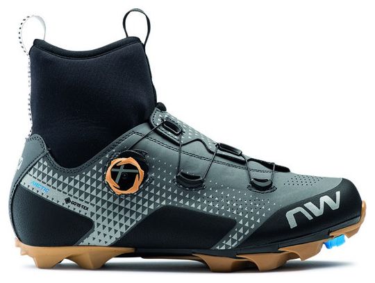 Pair of Northwave Celsius XC Arctic GTX Gray Reflect MTB Shoes