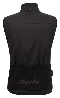 Gilet Cycliste Homme Santini – Noir – Taille XL – Fabriqué En Italie