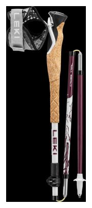 Bâtons Cross Trail Leki FX Superlite Compact 100 - 120 cm Blanc Noir