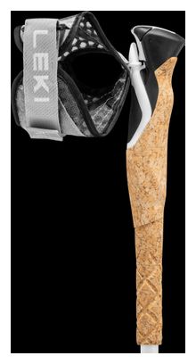 Bâtons Cross Trail Leki FX Superlite Compact 100 - 120 cm Blanc Noir