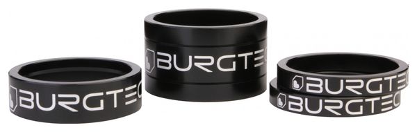 Kit de espaciador de dirección Burgtec negro (5 mm x2. 10 mm. 20 mm)