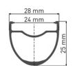 Roue Avant DT Swiss Hybrid HG 1800 Spline 25 650 Disc | Boost 12x110mm | Centerlock