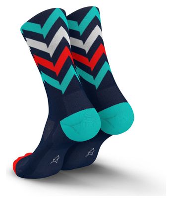Incylence Waves Tricolour Socks Blue