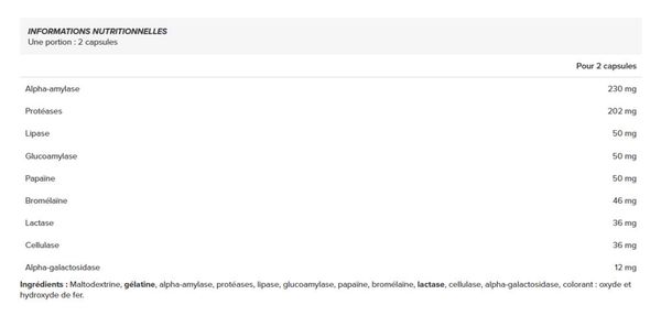 Multienzymes (90caps) - Addict Sport Nutrition - Probiotiques Et Enzymes