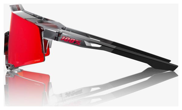 100% Speedcraft MLB Authentic Polished Translucent Gray Fire Red Mirrored Sunglasses
