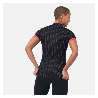 Maillot de manga corta para mujer Odlo Essential Print Mujer Negro / Rosa