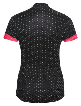 Maillot de manga corta para mujer Odlo Essential Print Mujer Negro / Rosa