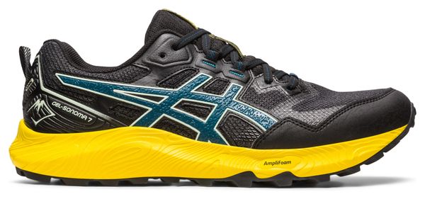 Asics Gel Sonoma 7 Black Yellow Blue Trail Running Shoes