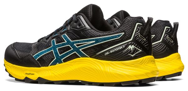 Asics Gel Sonoma 7 Black Yellow Blue Trail Running Shoes