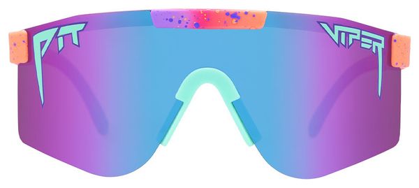Pair of Pit Viper The Copacabana Double Wide Pink/Blue Goggles