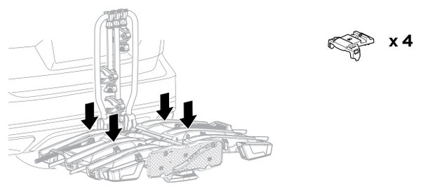 Thule Santu EasyFold XT Kit per Thule Santu Box da traino con portabici da traino Thule EasyFold XT