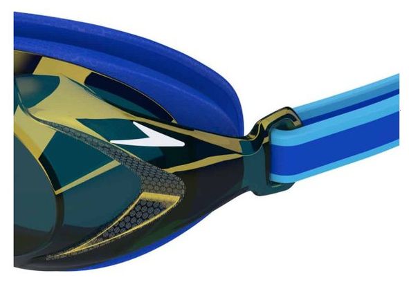 Occhialini da nuoto Speedo Junior Vanquisher 3.0 Mirror Blu Cobalto Pop/Oro Specchio
