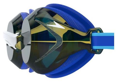Occhialini da nuoto Speedo Junior Vanquisher 3.0 Mirror Blu Cobalto Pop/Oro Specchio