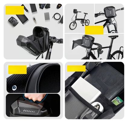Bike handlebar bag 2L black WILD MAN