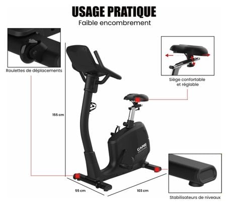 PERFORMER LED vélo auto-alimenté - CARE - Ergomètre connecté