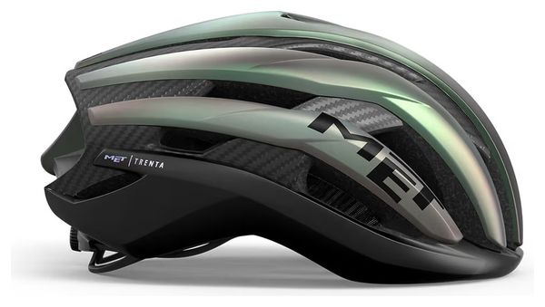 Casco de carretera Met <p> <strong>Trenta 3 </strong> </p>K Carbon <p> <strong>Mips </strong> </p>Verde iridiscente