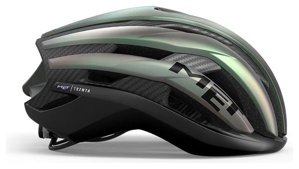 Met Trenta 3K Carbon Mips Road Helmet Iridescent Green