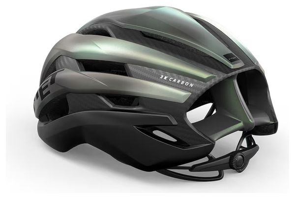 Casco de carretera Met <p> <strong>Trenta 3 </strong> </p>K Carbon <p> <strong>Mips </strong> </p>Verde iridiscente