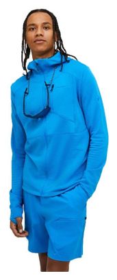Peak Performance Trail Fleece Polartec Zip Hood Blue