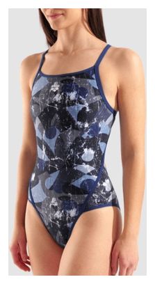 Maillot de bain Arena Scratched Noir/Bleu Femme