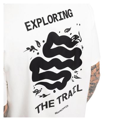 T-shirt ample manches courtes cyclotourisme homme Cyclisme Exploring Sand Beige