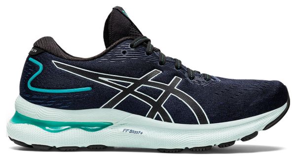 Asics Gel Nimbus 24 Running Shoes Black Blue Women's