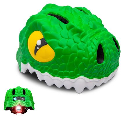 Casque de Vélo pour enfants | Crocodile Vert | Crazy Safety | Certifié EN1078