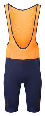 Cuissard Court à Bretelles Le Col Sport II Bleu Navy/Orange