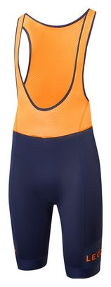 Cuissard Court à Bretelles Le Col Sport II Bleu Navy/Orange