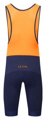 Cuissard Court à Bretelles Le Col Sport II Bleu Navy/Orange