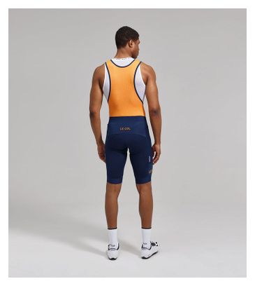 Le Col Sport II Blue Navy/Orange Bib Shorts