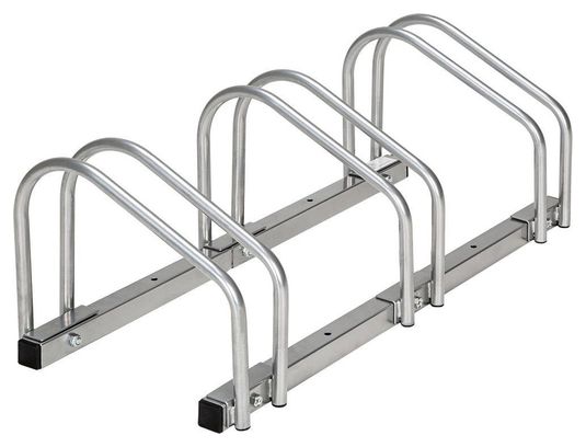 Système support range porte vélo râtelier inclinable 3 vélos garage pratique au sol ou mural acier