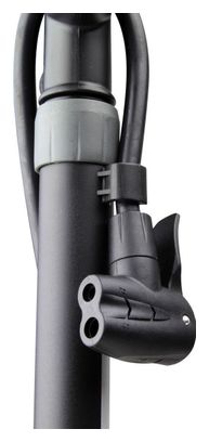 Pompe à Pied Plastique avec Manomètre Noire