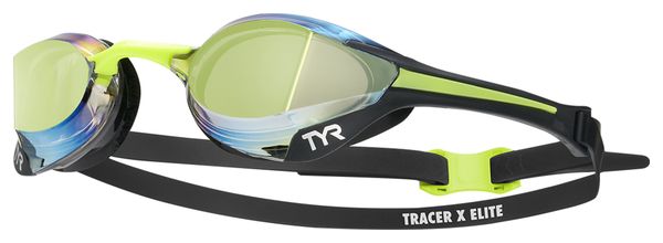 Tyr Tracer X Elite Black/Green Mirrored Swimming Goggles