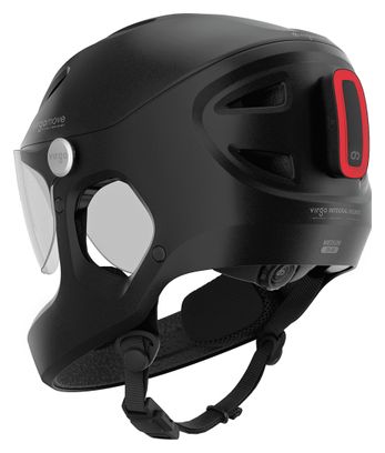 Virgo Integral Noir - Casque Intégral Urbain avec visière et phare arrière
