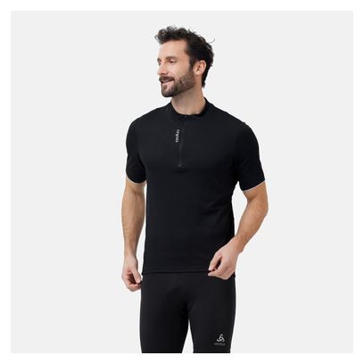 Maglia Odlo Essential manica corta 1/2 zip nera