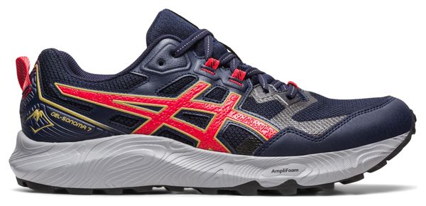 Asics Gel Sonoma 7 Blue Red Trail Running Shoes