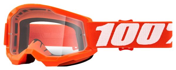 100%-Masque STRATA 2 Youth Orange Clear Lens