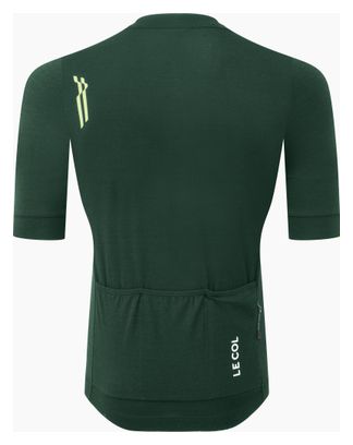 Herren-Kurzarmtrikot „Le Col ARC“ aus Merinowolle, grün
