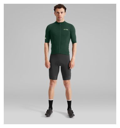 Herren-Kurzarmtrikot „Le Col ARC“ aus Merinowolle, grün